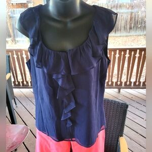 St. John navy blue top size M
